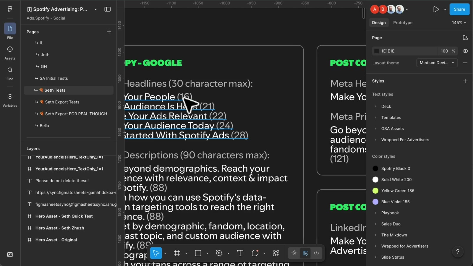Figma Ad Copy Character Counter