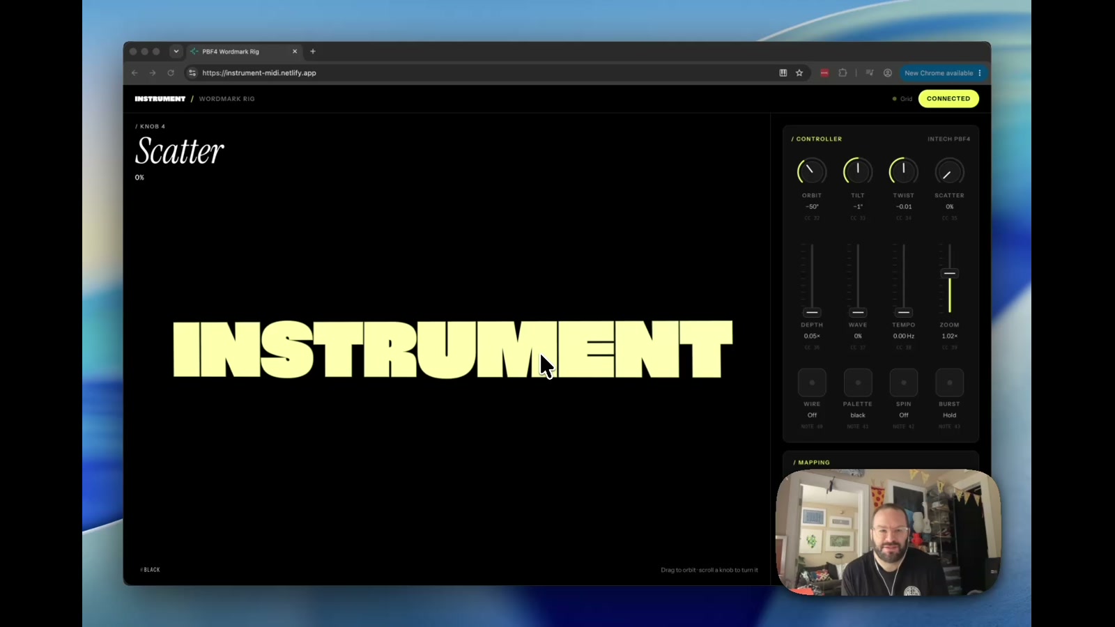 MIDI-Controlled Wordmark Rig